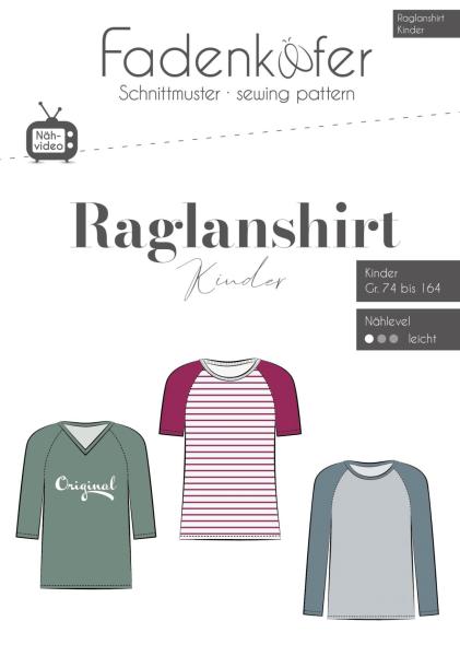 Fadenkäfer Papierschnittmuster Raglanshirt Kinder